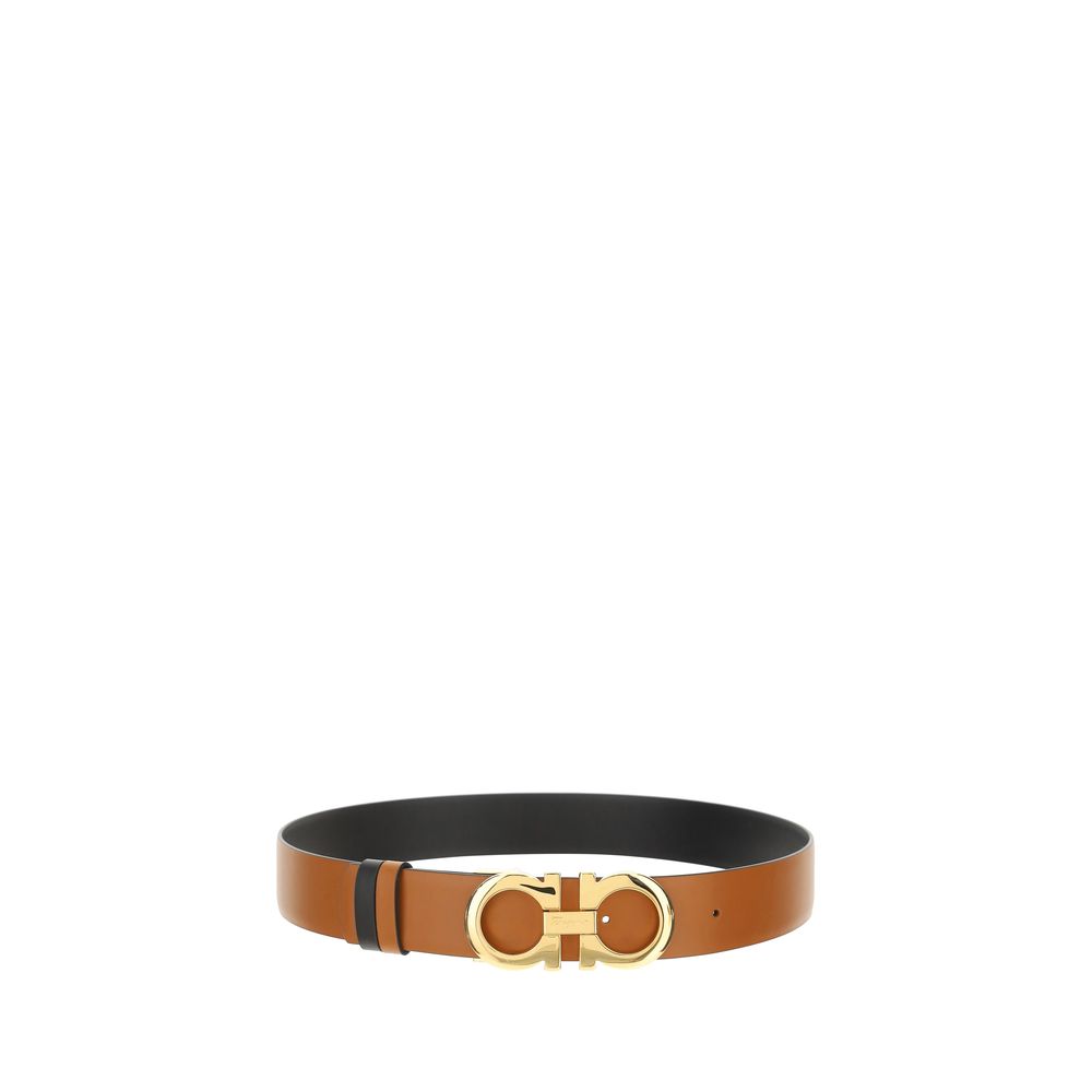 Ferragamo Brown Calf Leather Bos Taurus Belt - Image 2