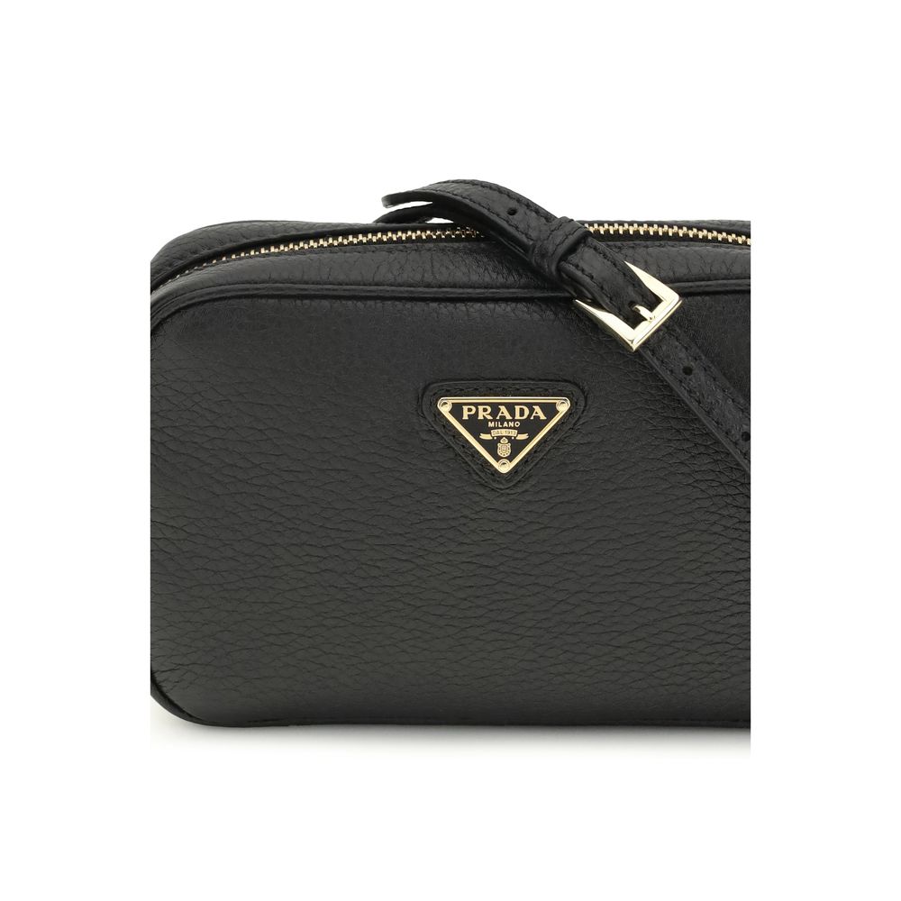 Prada Black Calf Leather Bos Taurus Shoulder Bag - Image 4