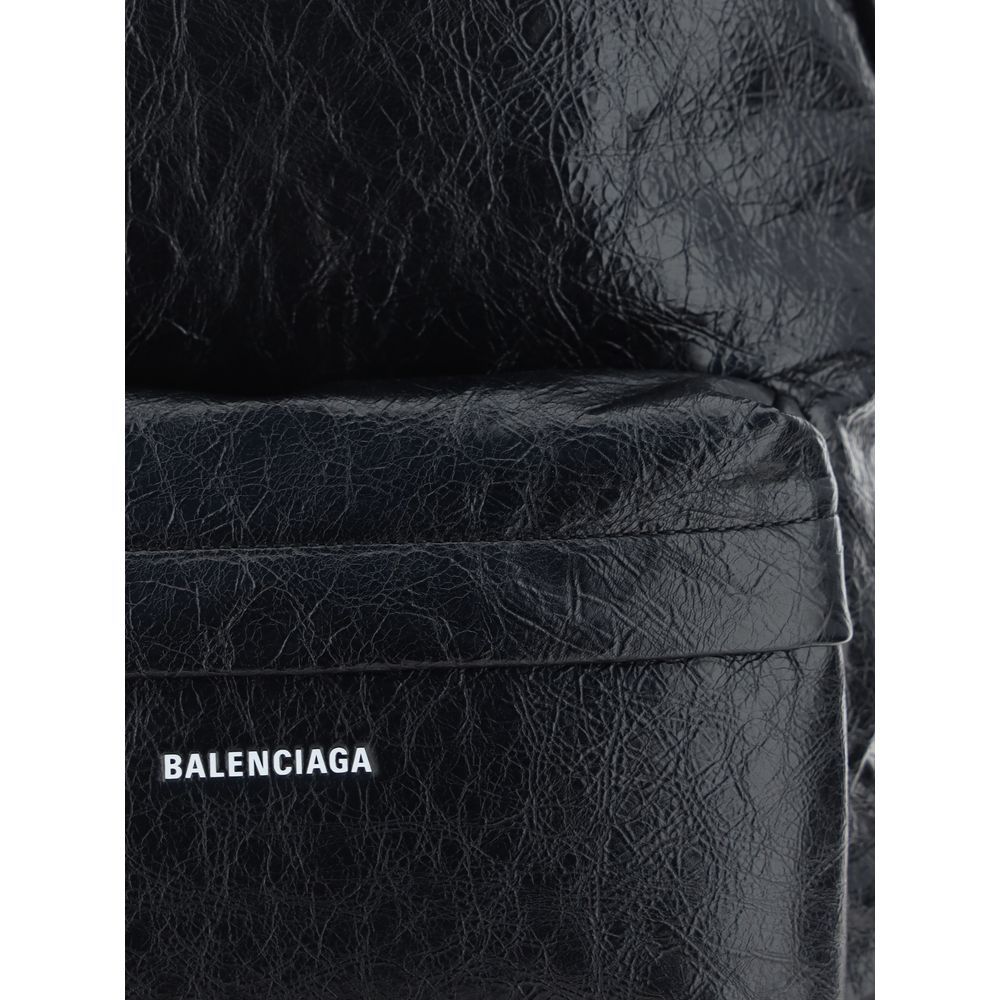 Balenciaga Black Calf Leather Bos Taurus Backpack - Image 3