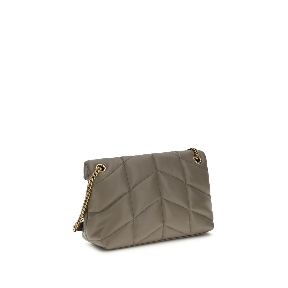 Saint Laurent Gray Lamb Leather Shoulder Bag - Image 3