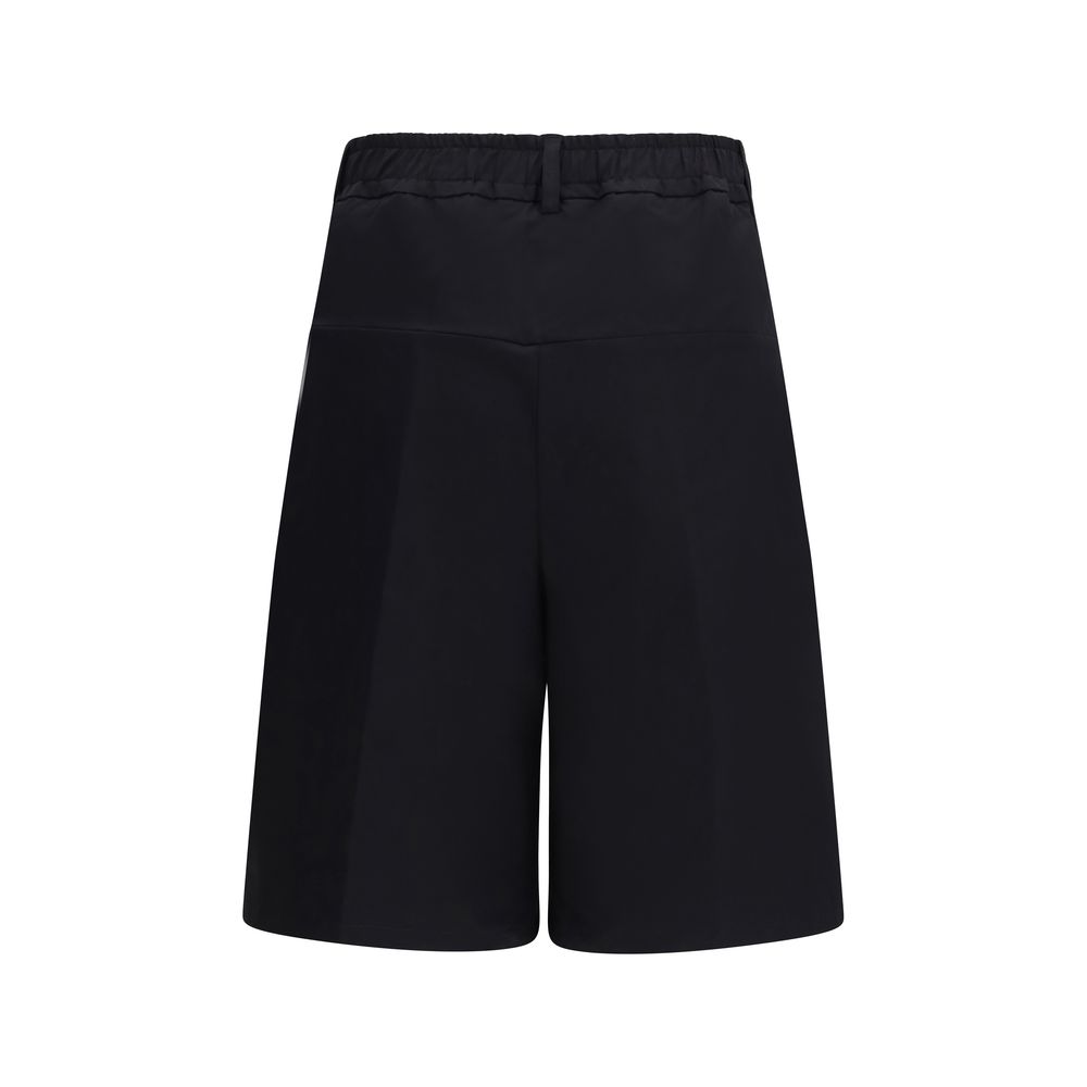 GCDS Black Cotton Bermuda Shorts - Image 2