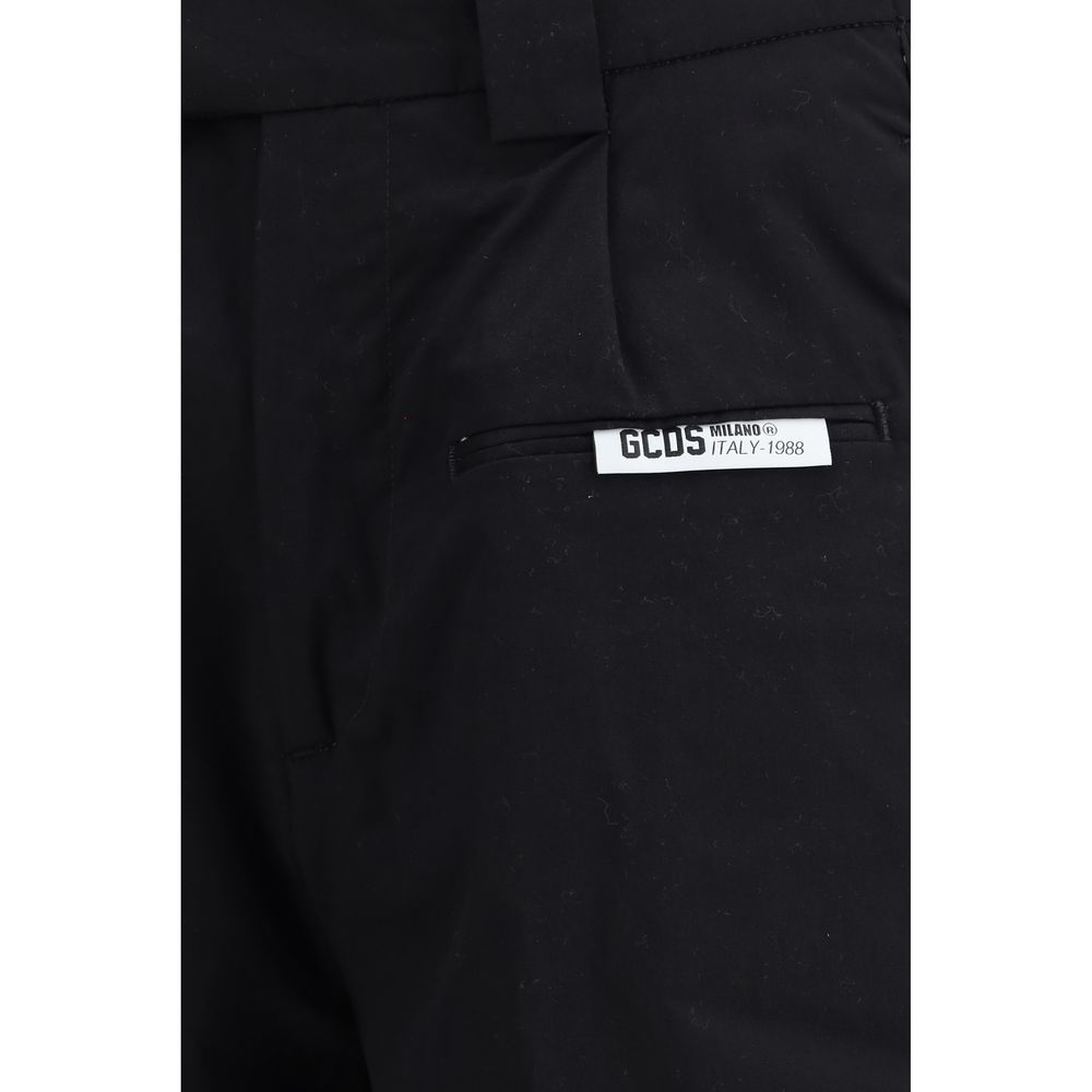 GCDS Black Cotton Bermuda Shorts - Image 3