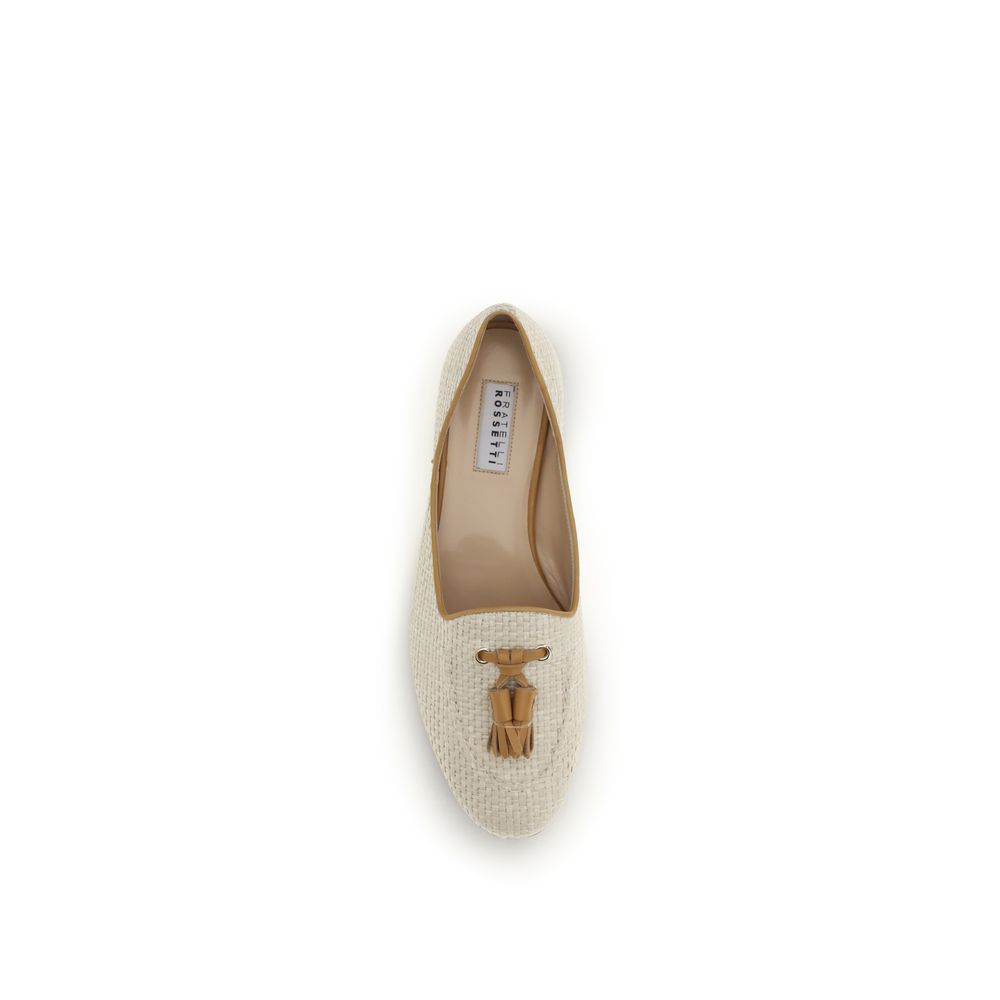 Fratelli Rossetti Beige Raffia Slip-On Loafers - Image 4