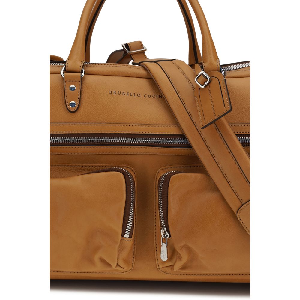 Brunello Cucinelli Brown Calf Leather Bos Taurus Luggage And Travel - Image 4