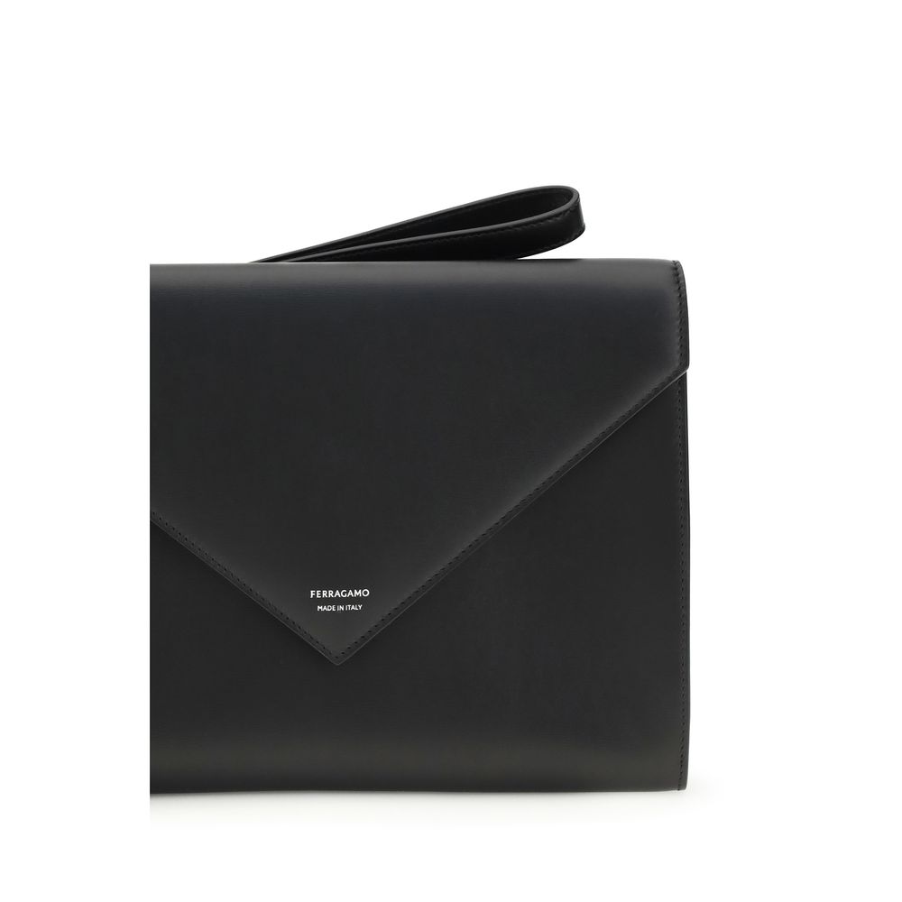 Ferragamo Black Calf Leather Bos Taurus Wallet - Image 3