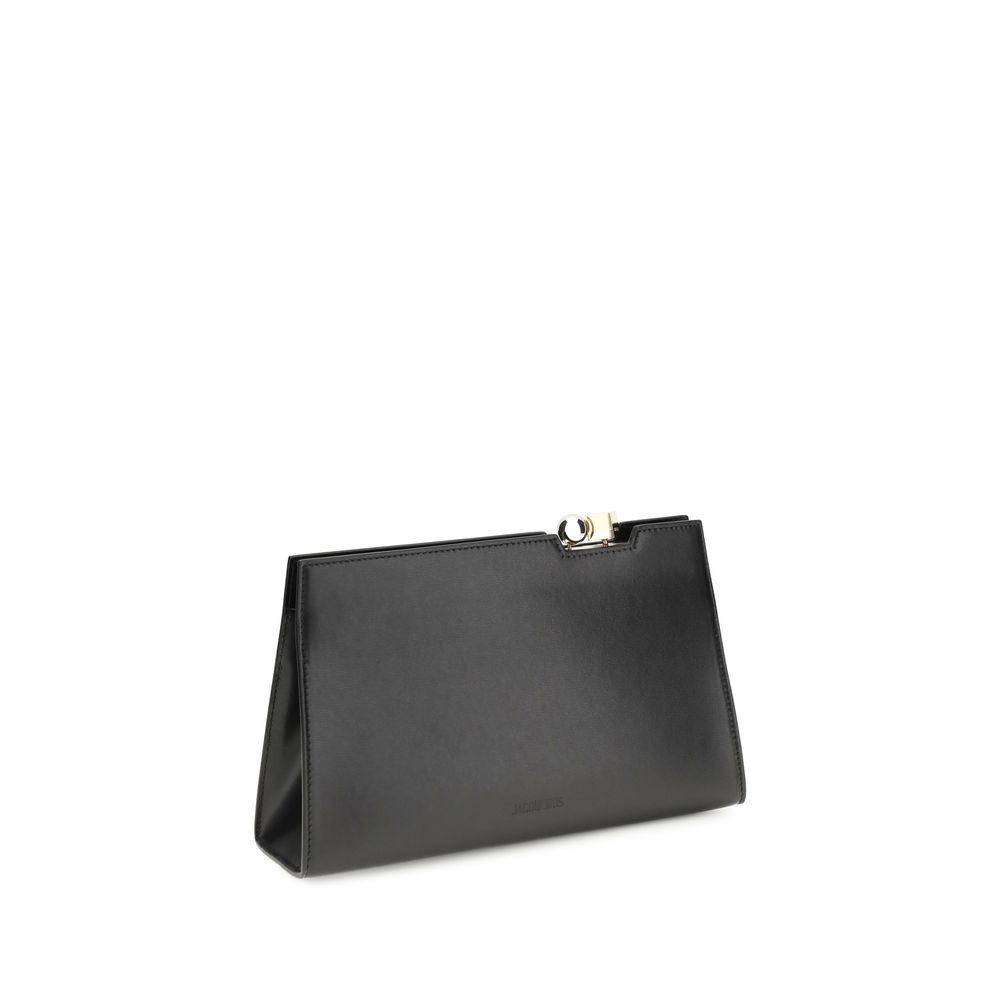 Jacquemus Black Calf Leather Bos Taurus Shoulder Bag - Image 2