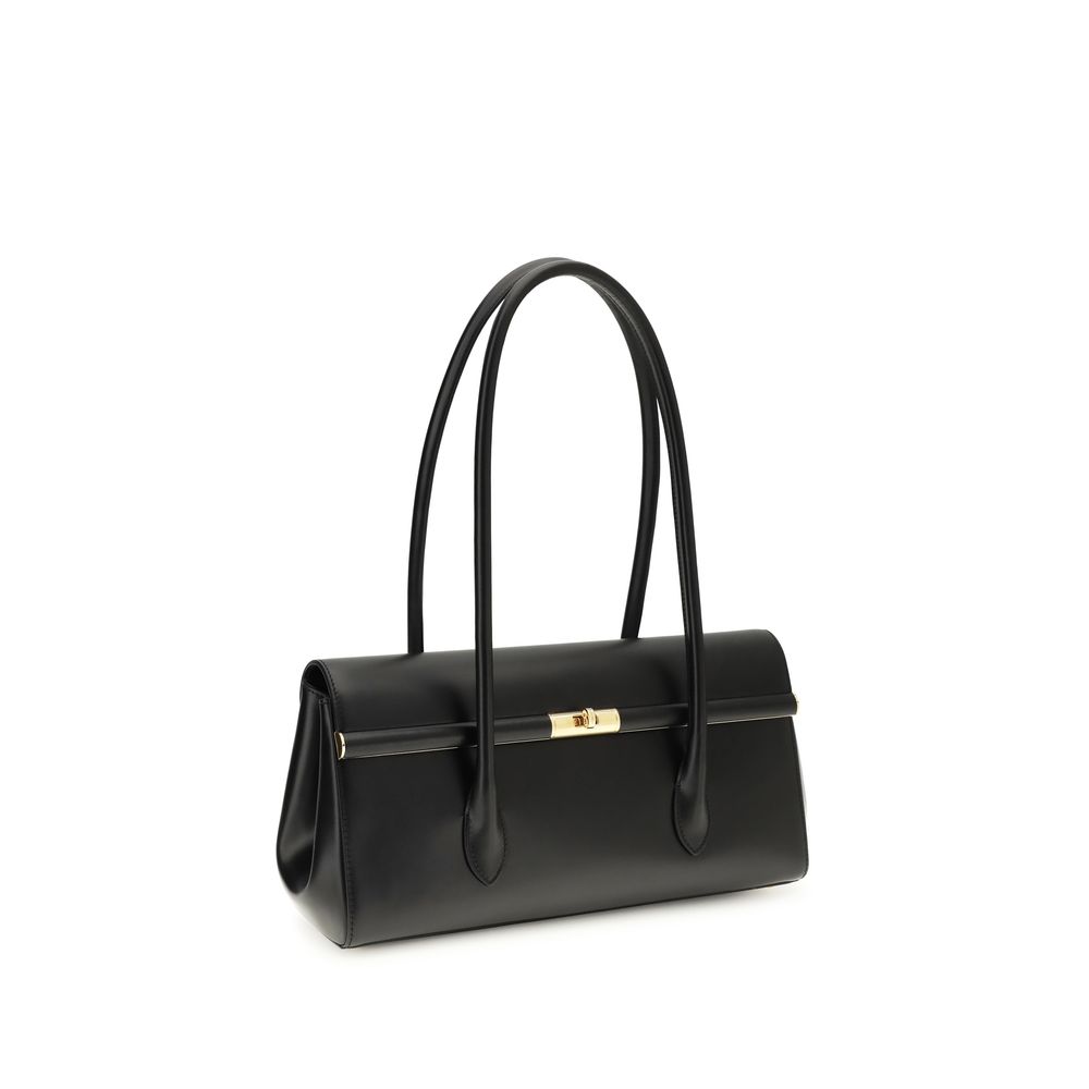 Dolce & Gabbana Black Calf Leather Bos Taurus Shoulder Bag - Image 2