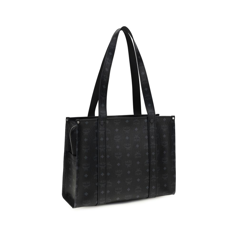 MCM Black Fabric Shoulder Bag - Image 3