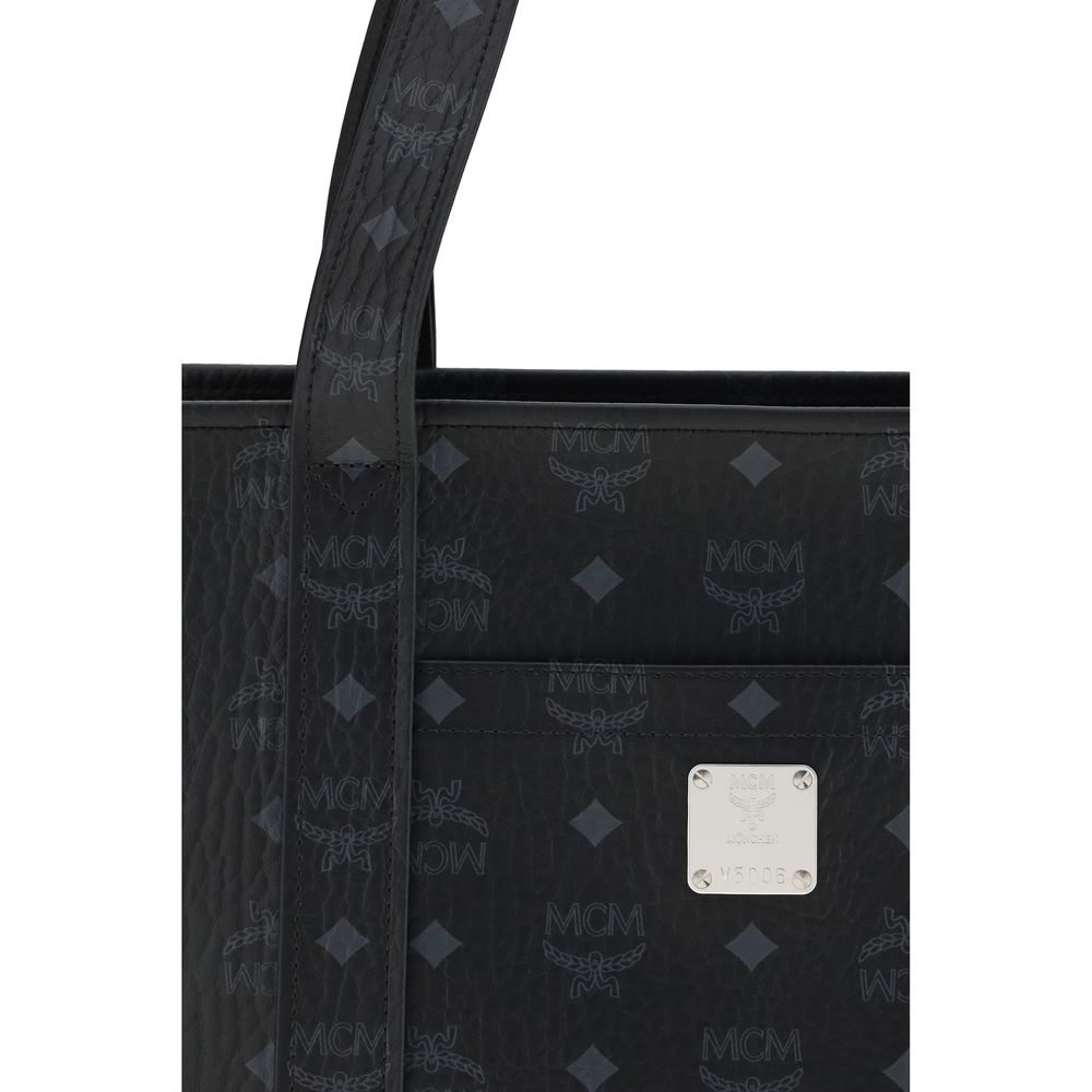 MCM Black Fabric Shoulder Bag - Image 4