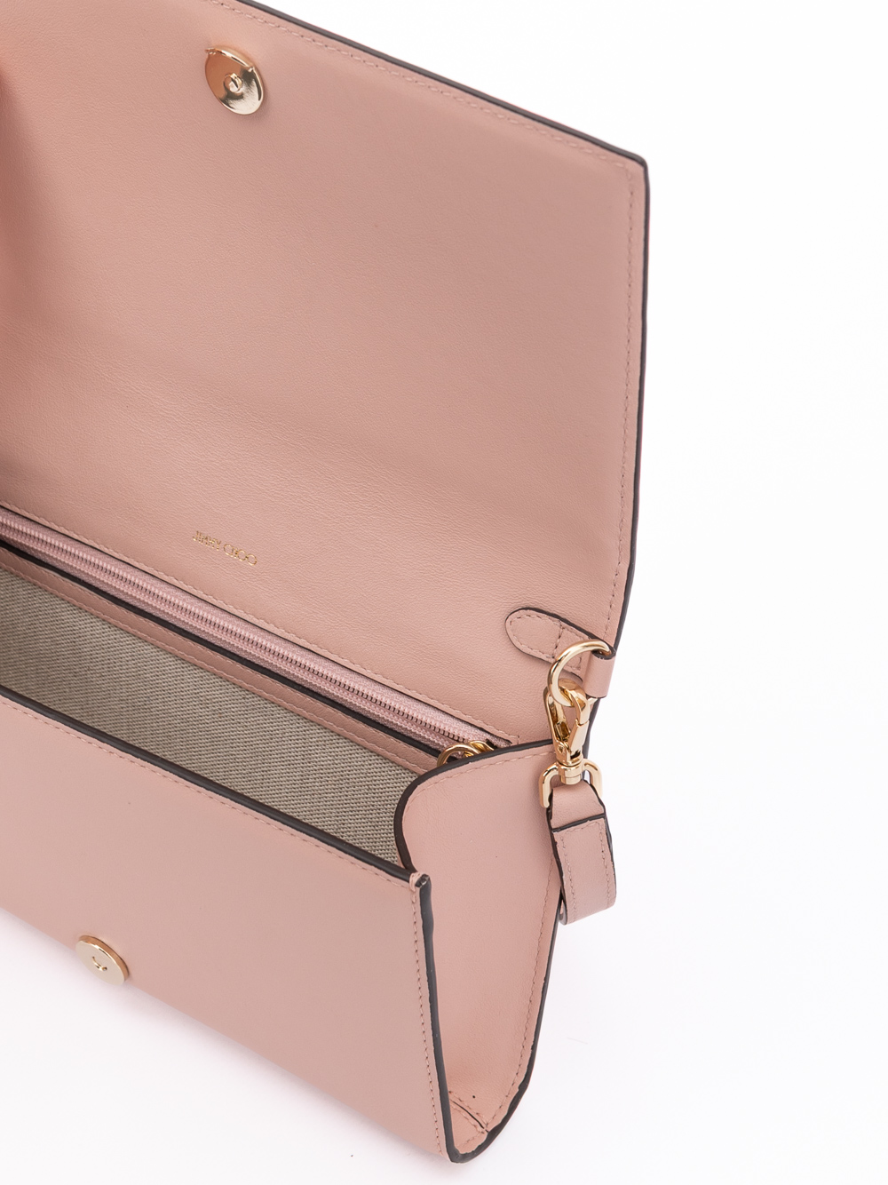 Jimmy Choo Podwer Pink Avenue Leather Shoulder Strap Bag - Image 4