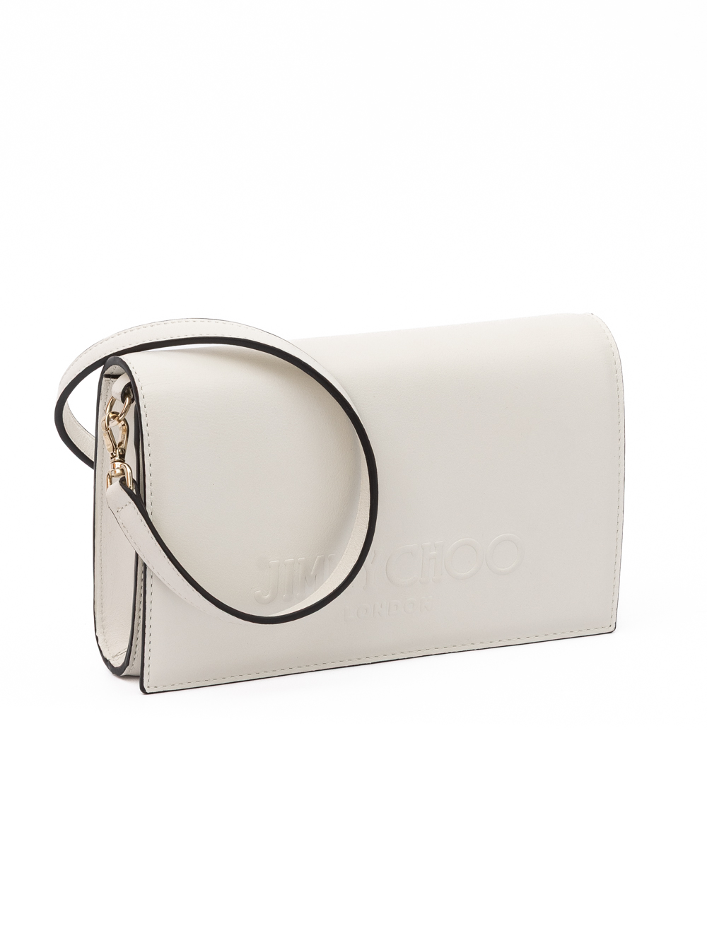 Jimmy Choo White Avenue Leather Shoulder Strap Bag - Image 3