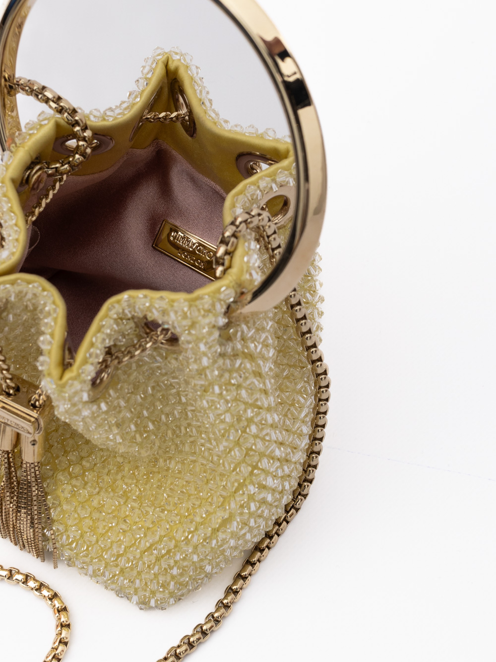 Jimmy Choo Yellow Bon Bon Micro Crystals Bucket - Image 4