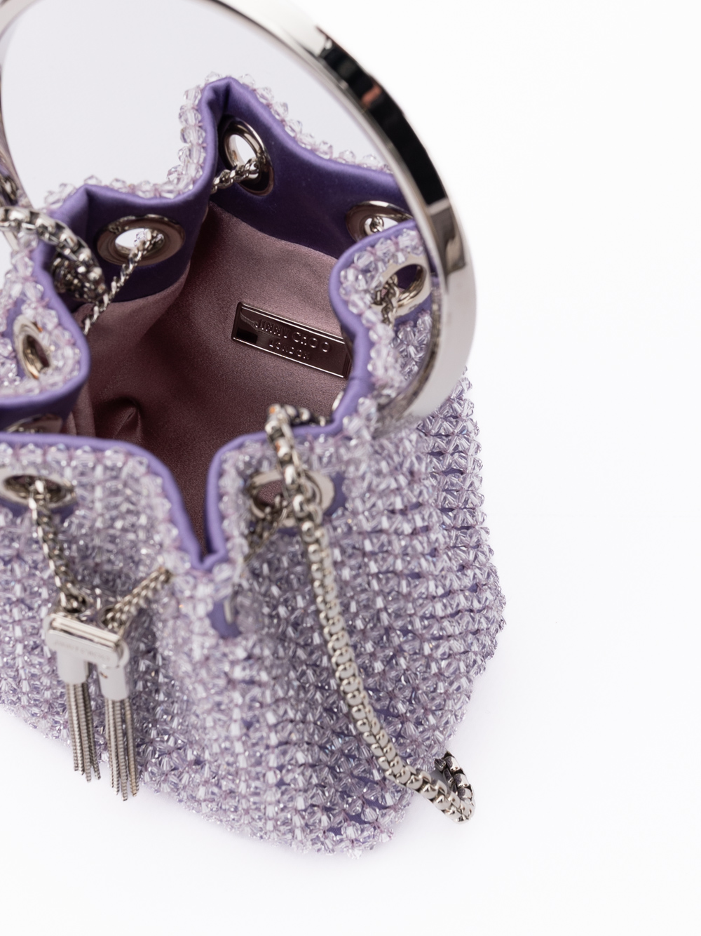 Jimmy Choo Light Purple Bon Bon Micro Crystals Bucket - Image 4