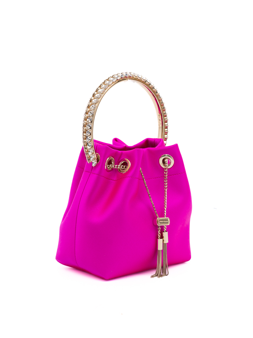 Jimmy Choo Fuchsia Bon Bon Satin Bucket - Image 3