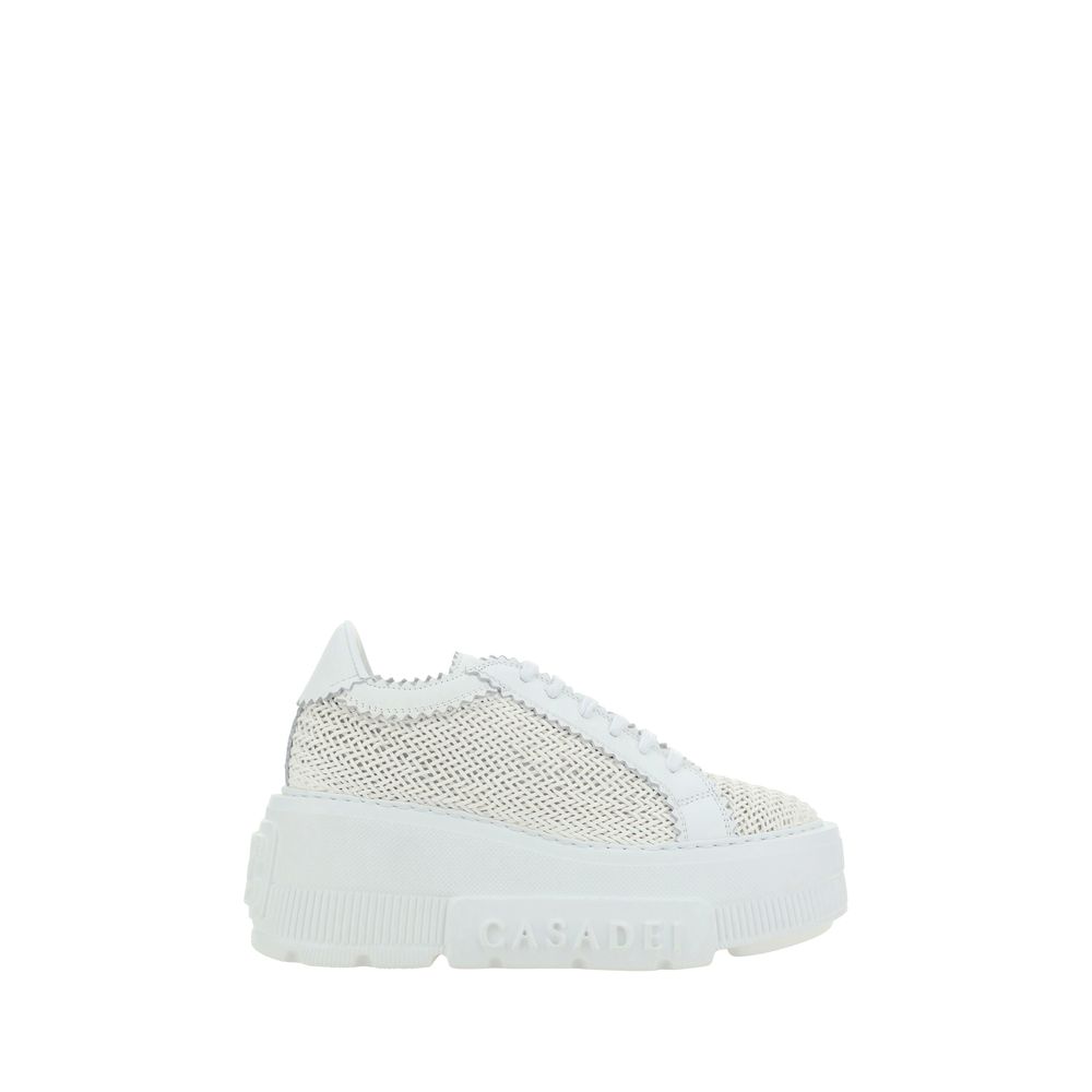 Casadei White Other Fibres Sneakers - Image 2