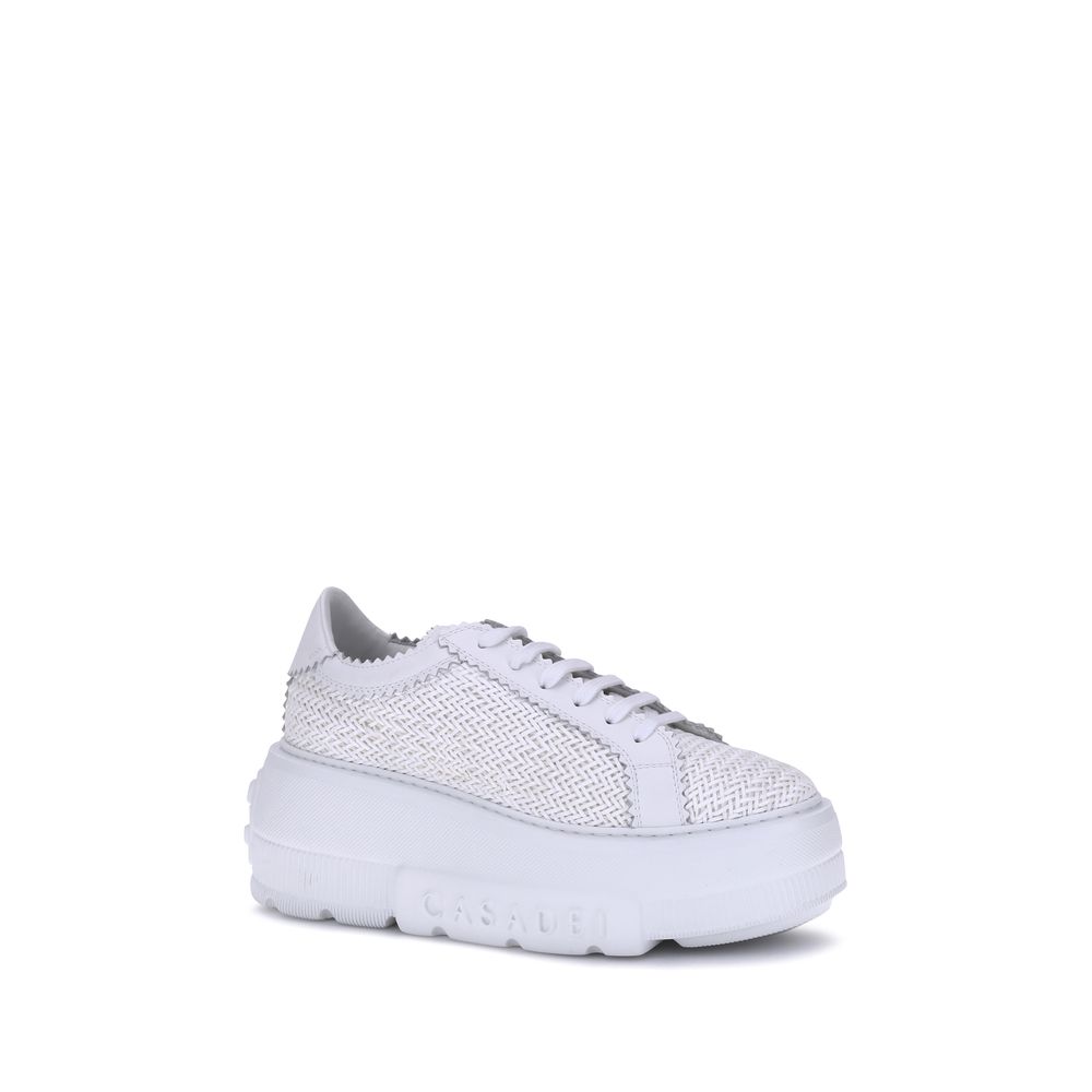 Casadei White Other Fibres Sneakers - Image 3