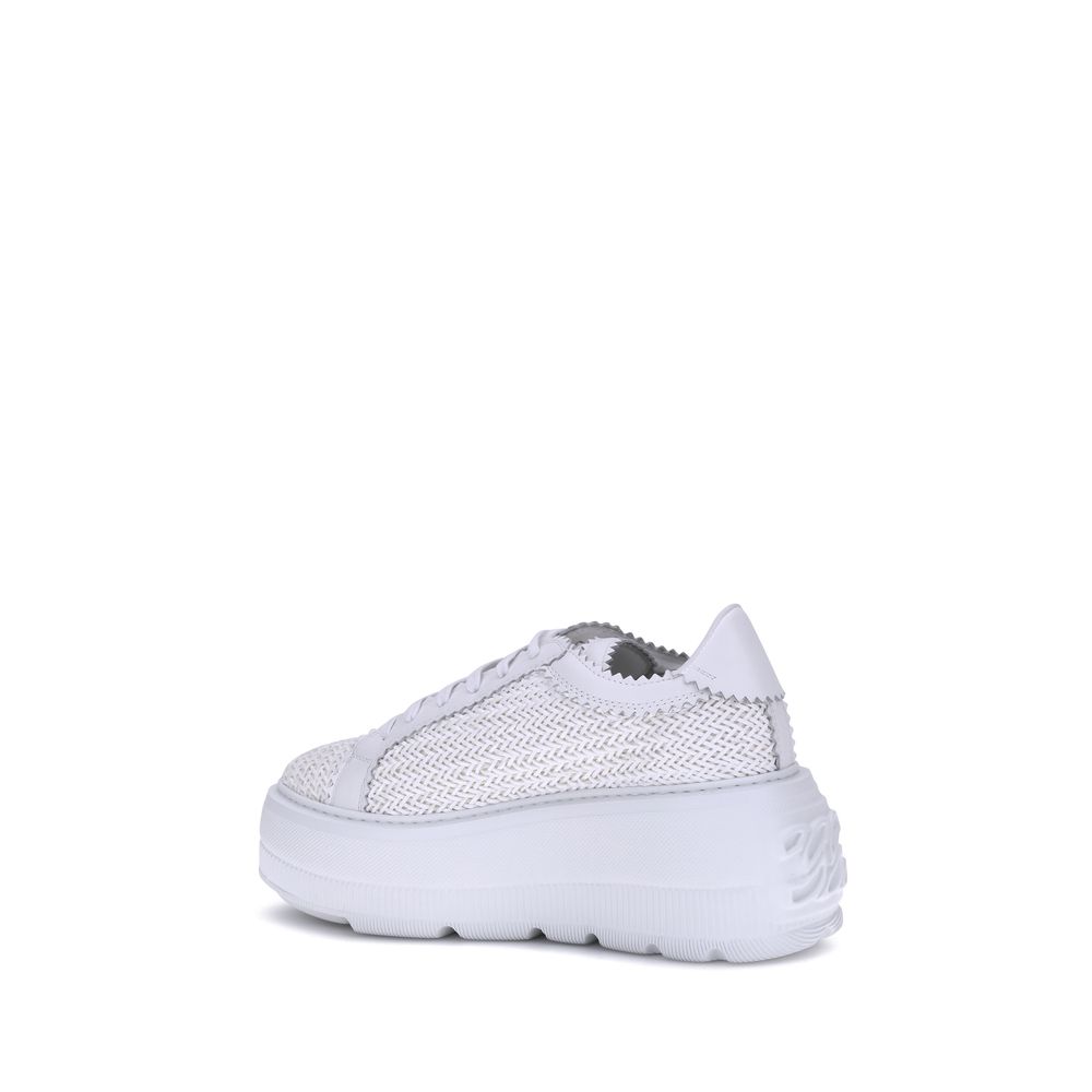 Casadei White Other Fibres Sneakers - Image 5