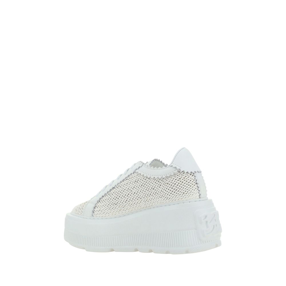 Casadei White Other Fibres Sneakers - Image 6