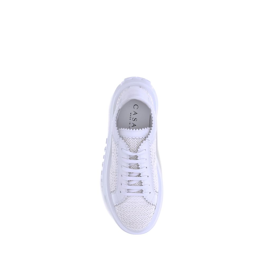 Casadei White Other Fibres Sneakers - Image 7