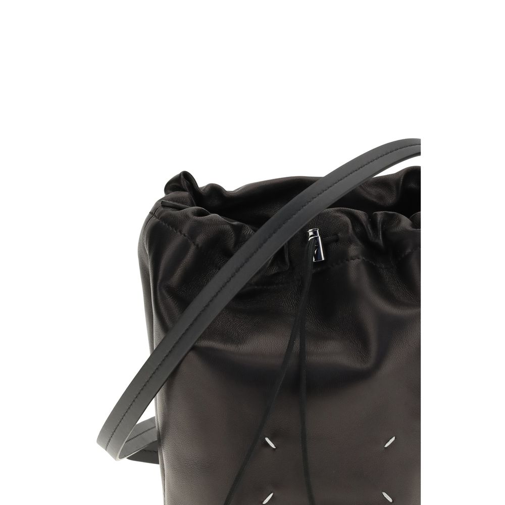 Maison Margiela Black Calf Leather Bos Taurus Shoulder Bag - Image 4