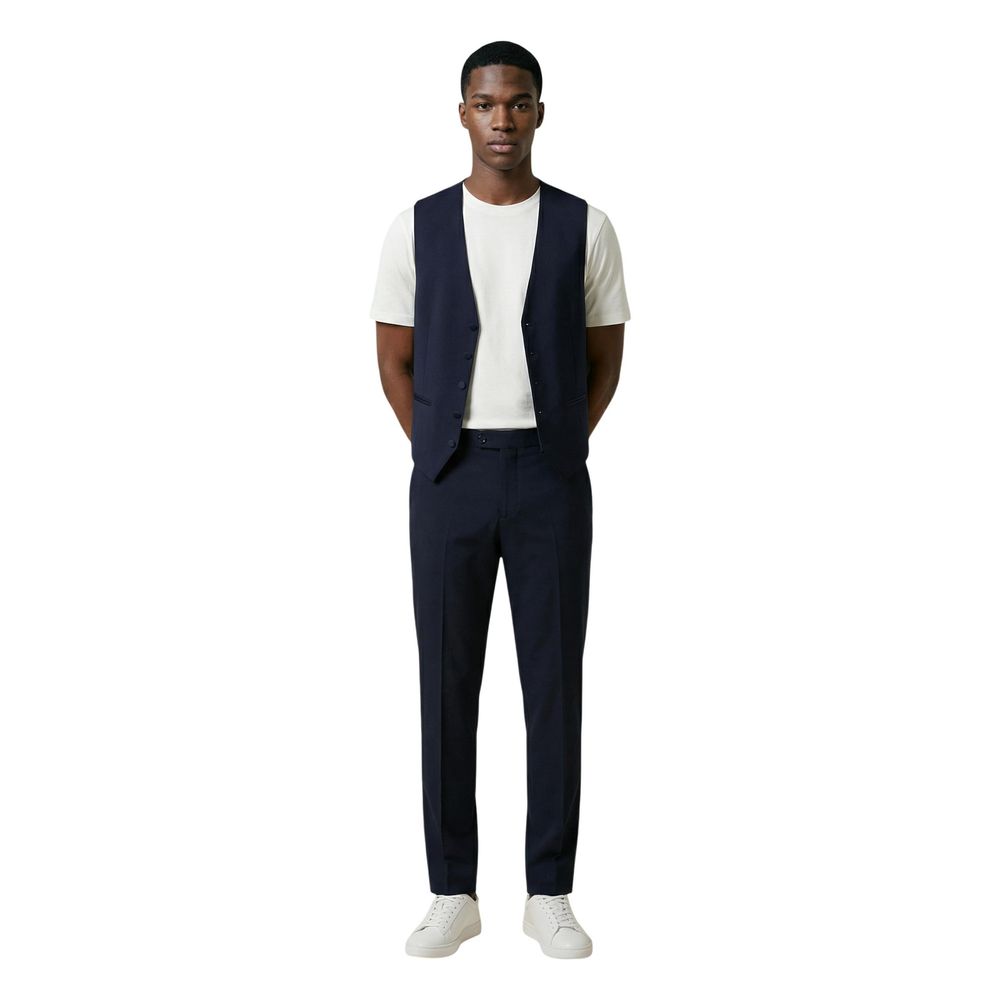 Mulish Blue Polyester Three-Piece Suit - Image 3