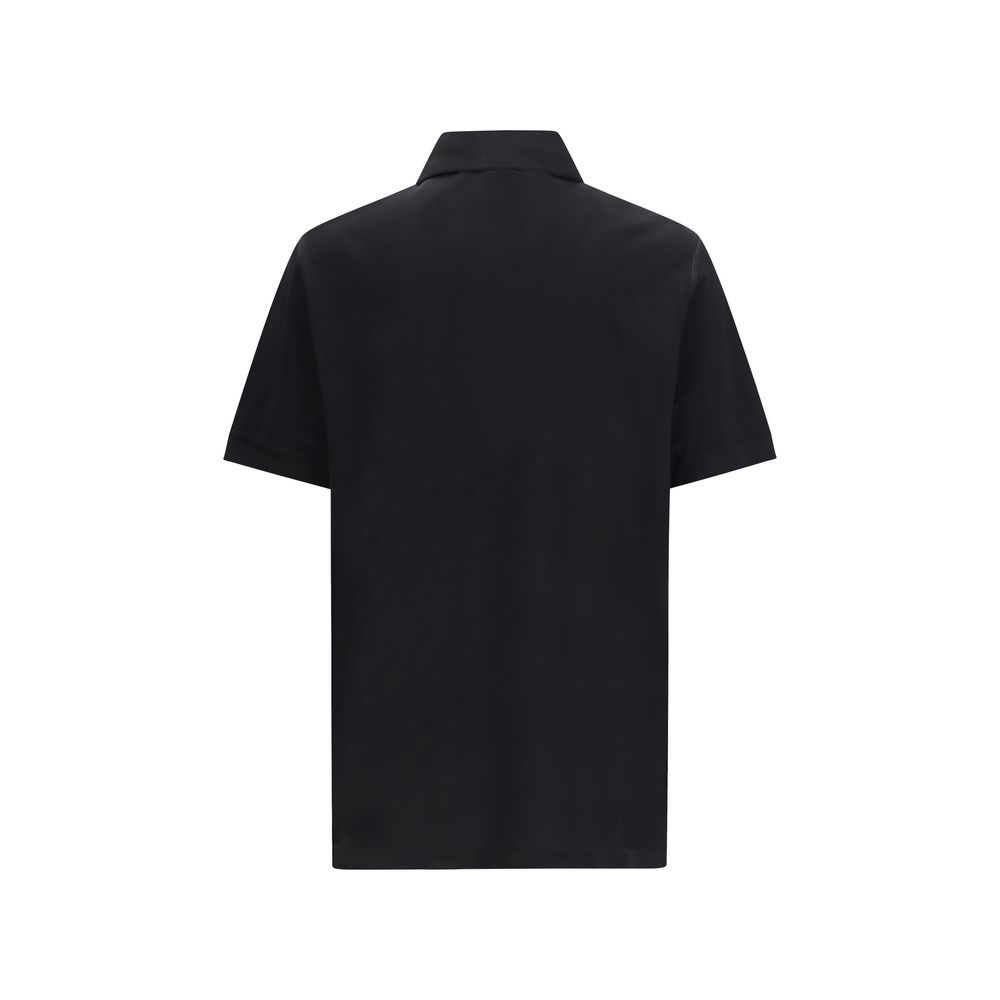 Dolce & Gabbana Black Cotton Polo Shirt - Image 2
