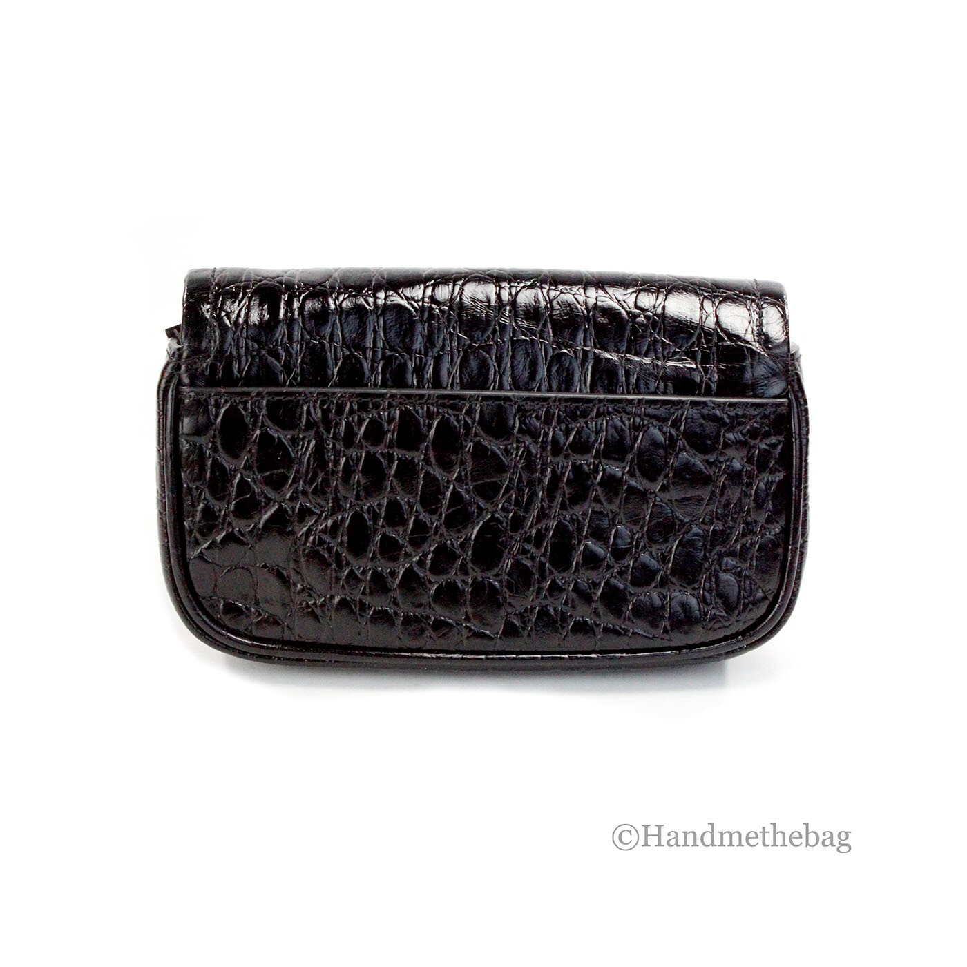 Marc Jacobs The Mini Shoulder Bag Black Embossed Leather Crossbody Bag - Image 3
