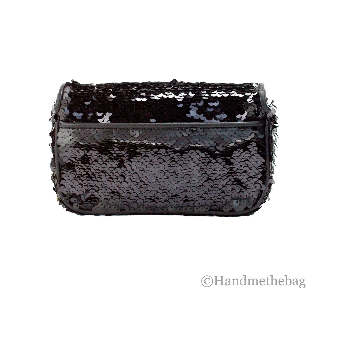 Marc Jacobs The Mini J Marc Shoulder Bag Black Sequined Crossbody Bag - Image 3