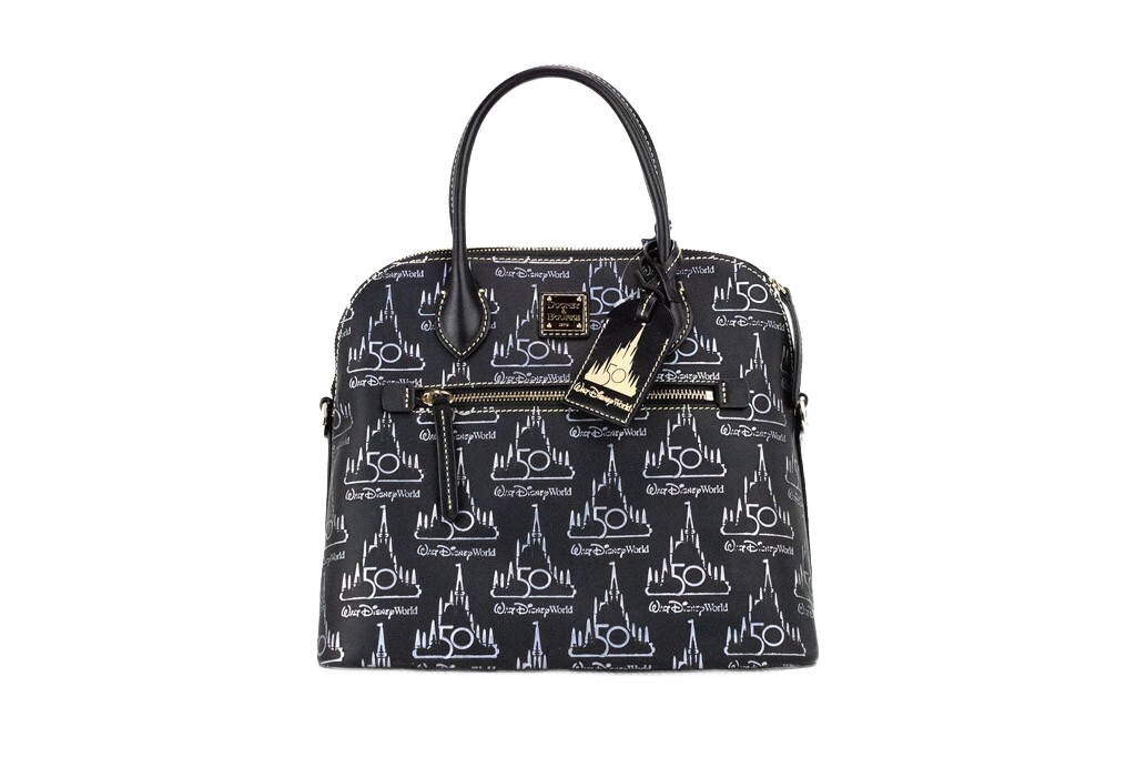 Dooney & Bourke Black Walt Disney World 50th Anniversary Leather Satchel Handbag