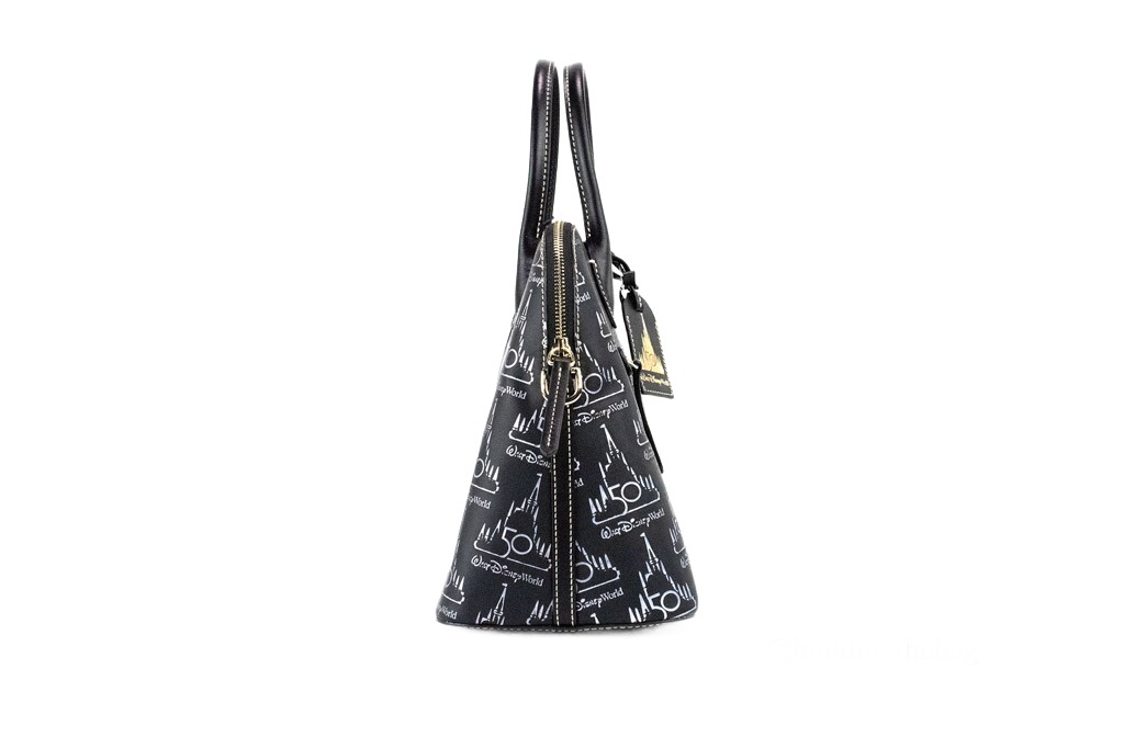 Dooney & Bourke Black Walt Disney World 50th Anniversary Leather Satchel Handbag - Image 4
