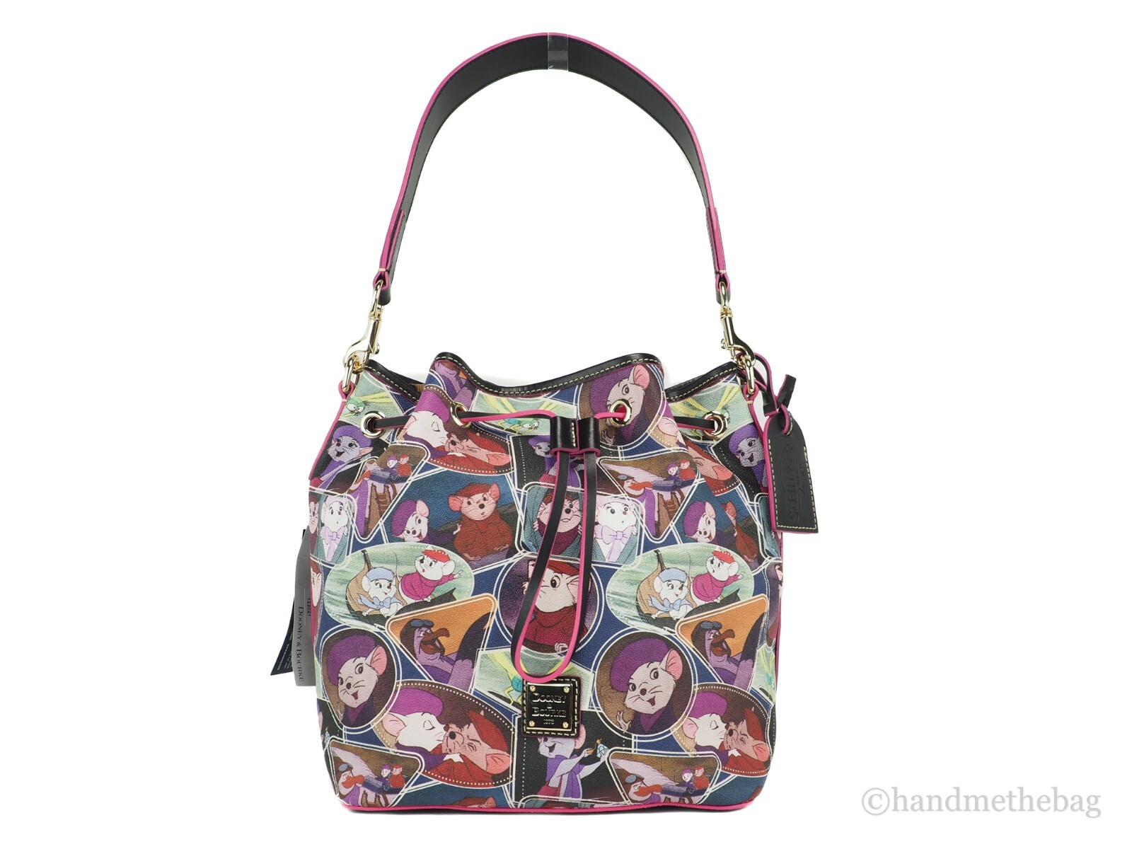 Dooney & Bourke Disney Rescuers Drawstring Bucket Shoulder Bag