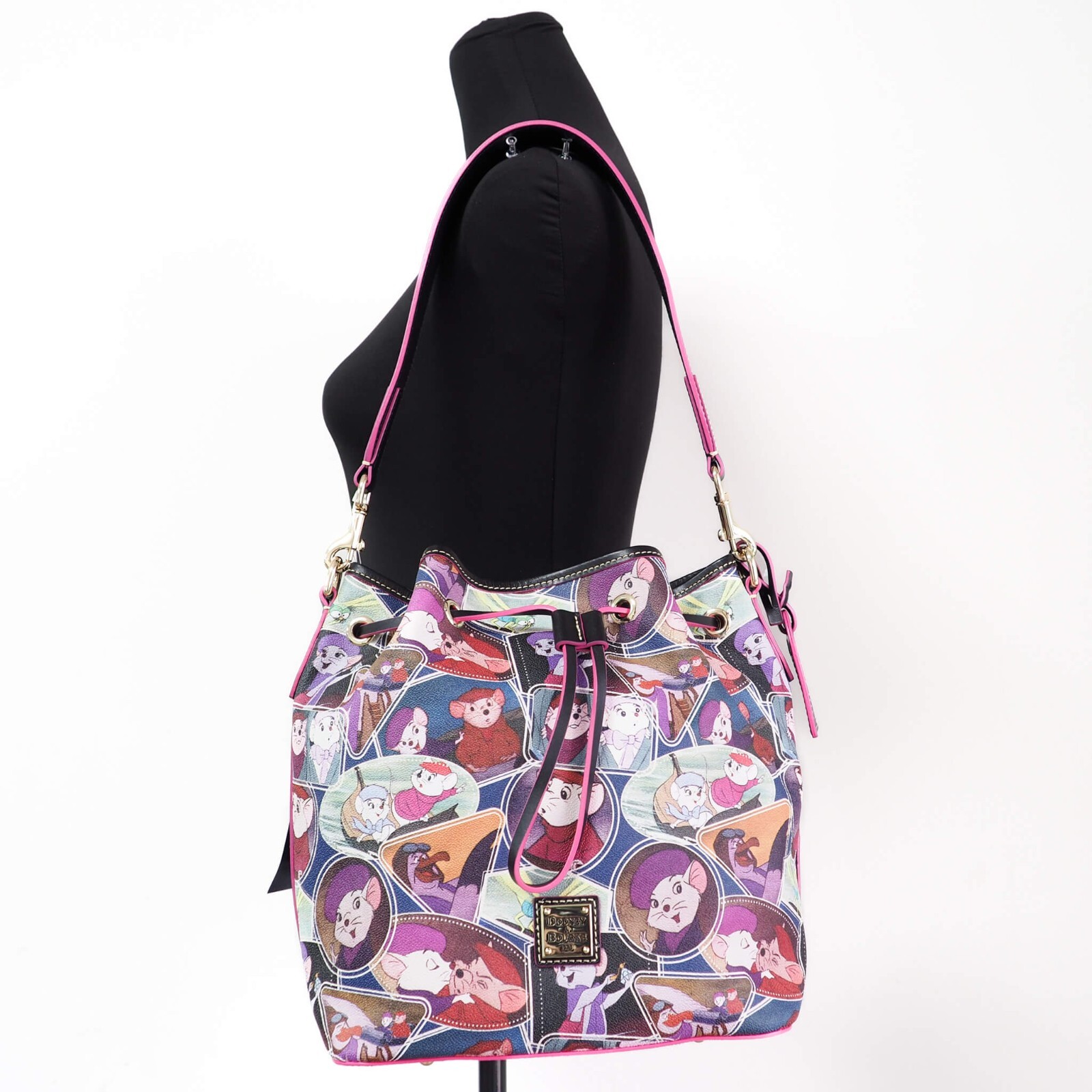 Dooney & Bourke Disney Rescuers Drawstring Bucket Shoulder Bag - Image 2