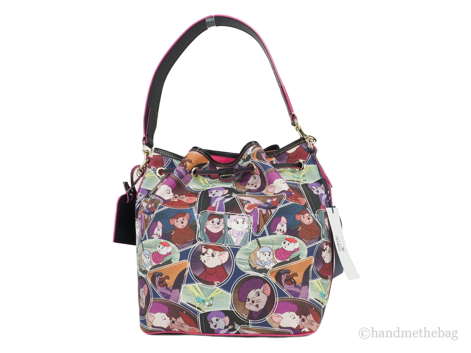 Dooney & Bourke Disney Rescuers Drawstring Bucket Shoulder Bag - Image 3