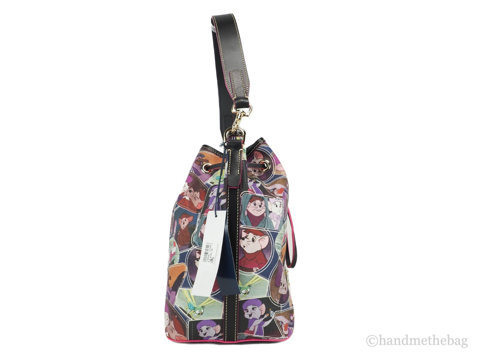 Dooney & Bourke Disney Rescuers Drawstring Bucket Shoulder Bag - Image 4