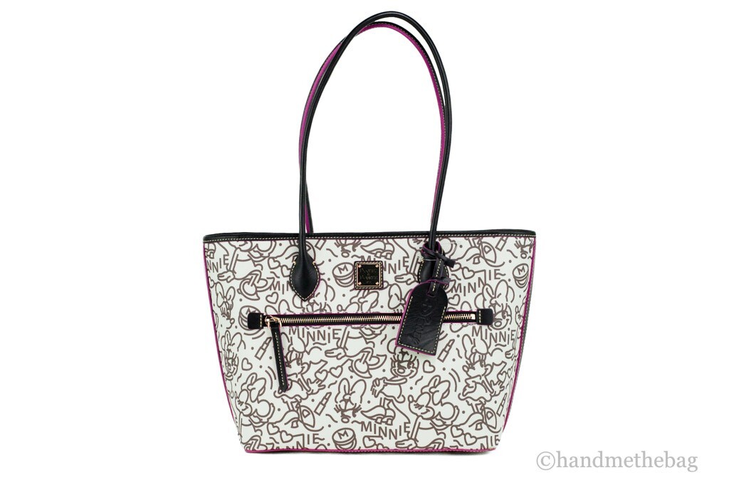 Dooney & Bourke Disney Medium Minnie Mouse Line Art Coated Cotton Tote Handbag