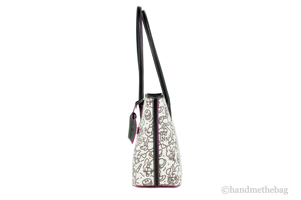 Dooney & Bourke Disney Medium Minnie Mouse Line Art Coated Cotton Tote Handbag - Image 4