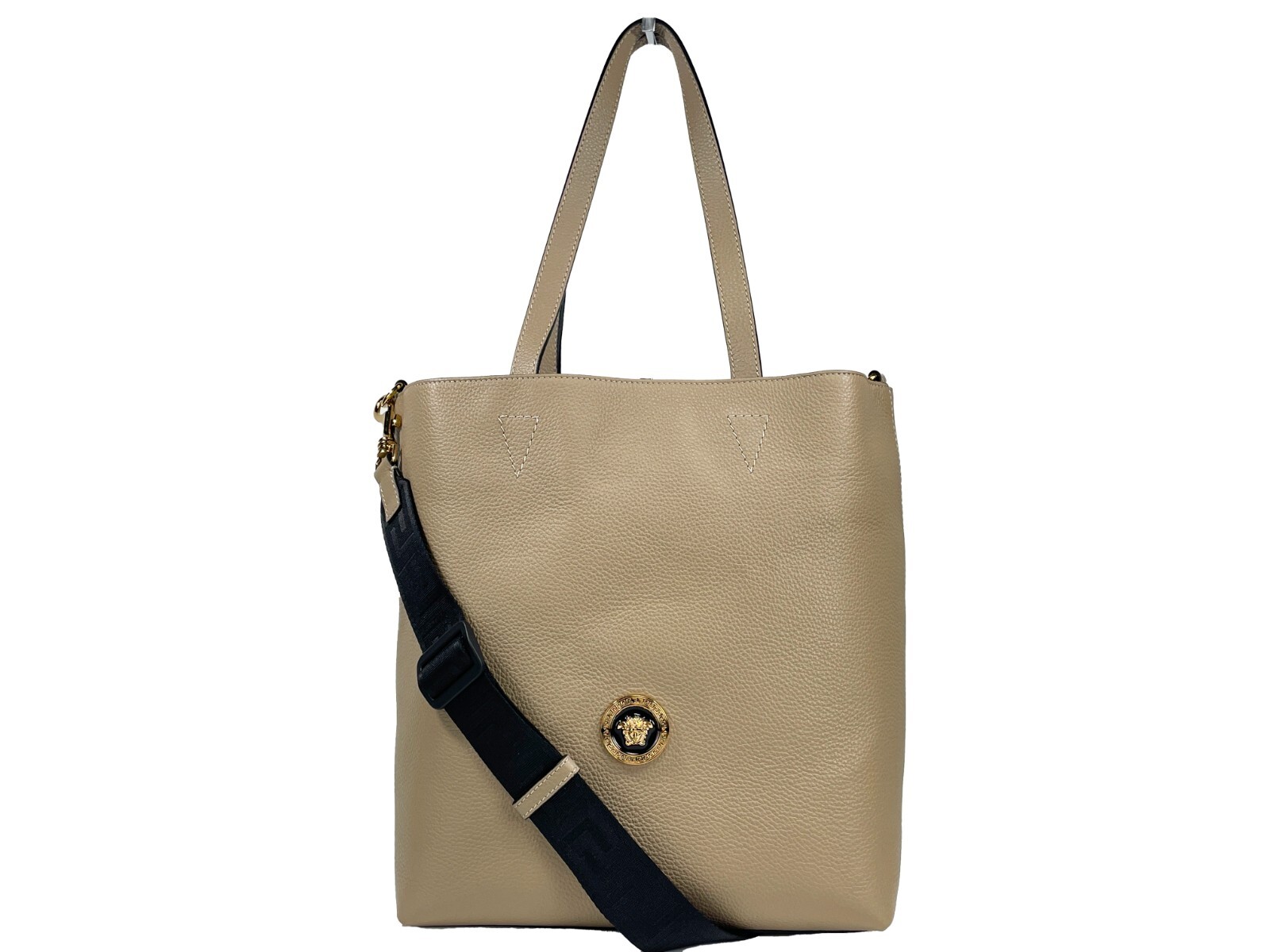 Versace Medusa Large Leather Tote Bag With Pouch - Image 2