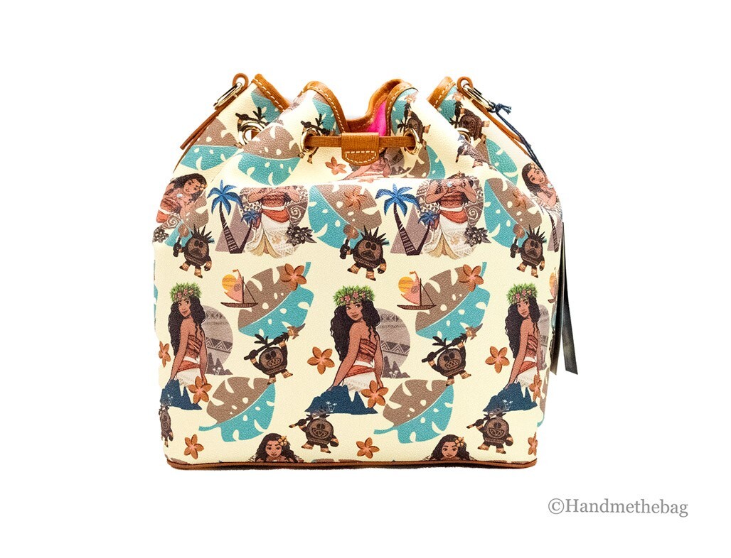 Dooney & Bourke Disney Medium Moana Coated Cotton Bucket Crossbody Bag Purse - Image 3