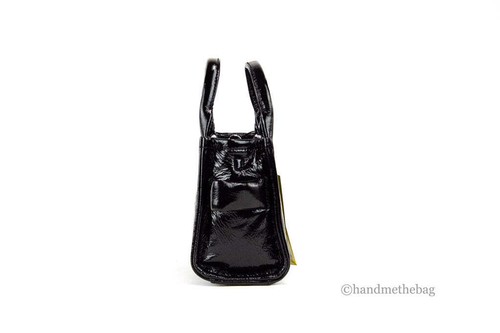 Marc Jacobs The Shiny Crinkle Micro Tote Black Leather Crossbody Bag Handbag - Image 3