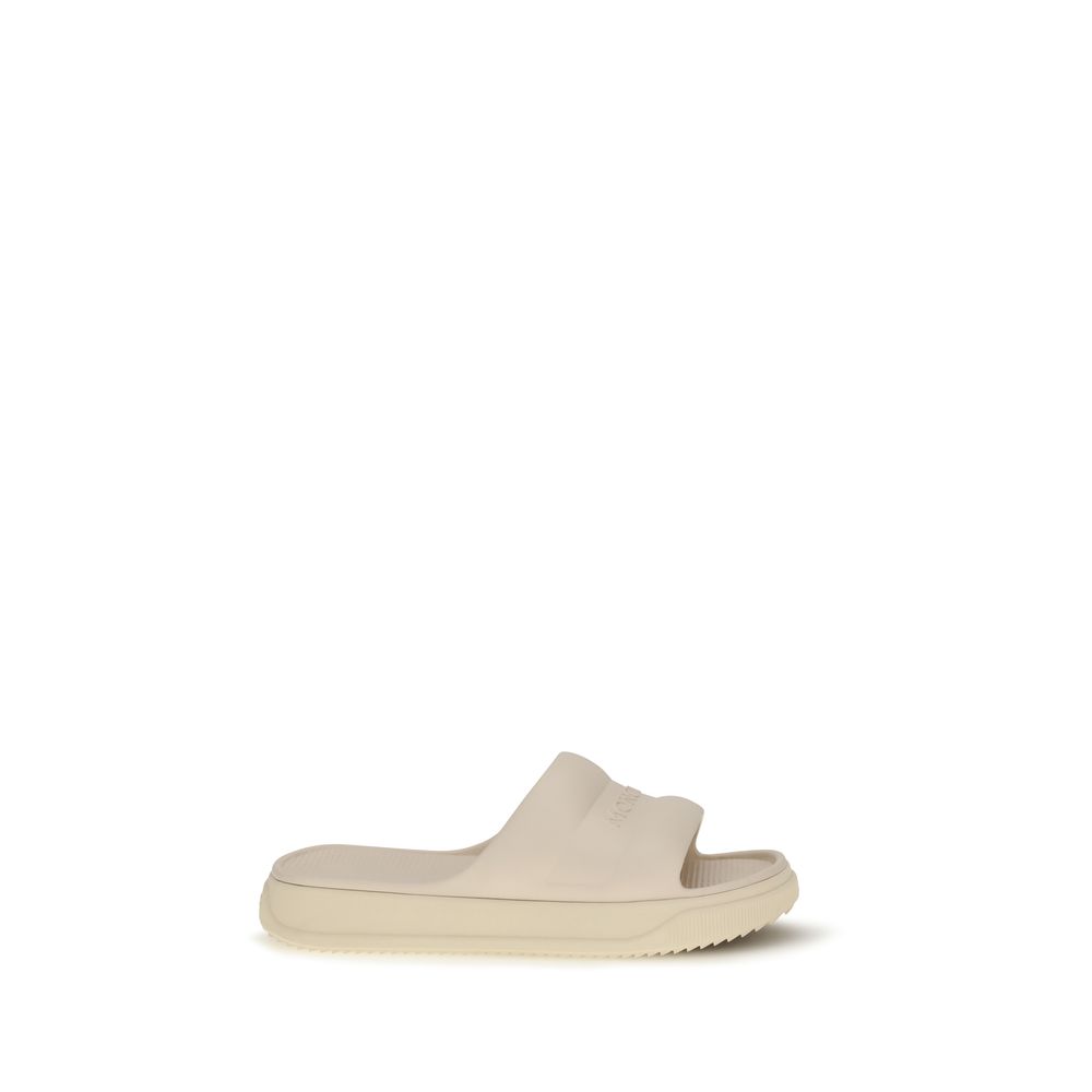 Moncler Beige Rubber Slippers