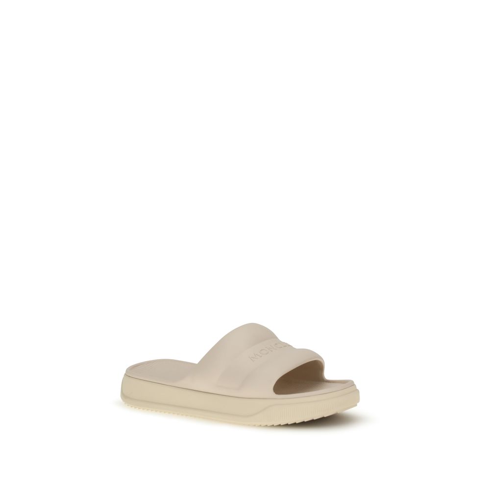 Moncler Beige Rubber Slippers - Image 2