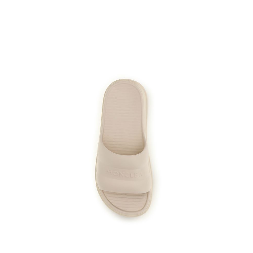 Moncler Beige Rubber Slippers - Image 4