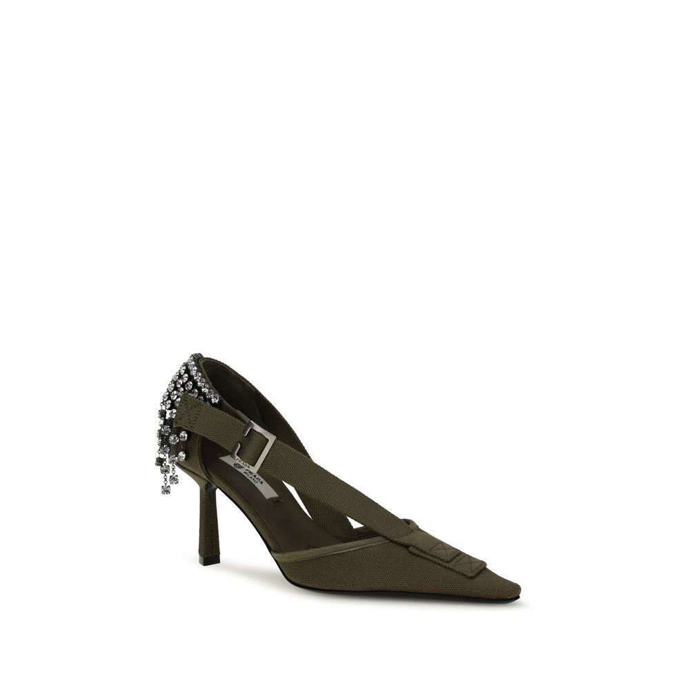 Prada Bicolor Cotton High Heel Pumps - Image 2