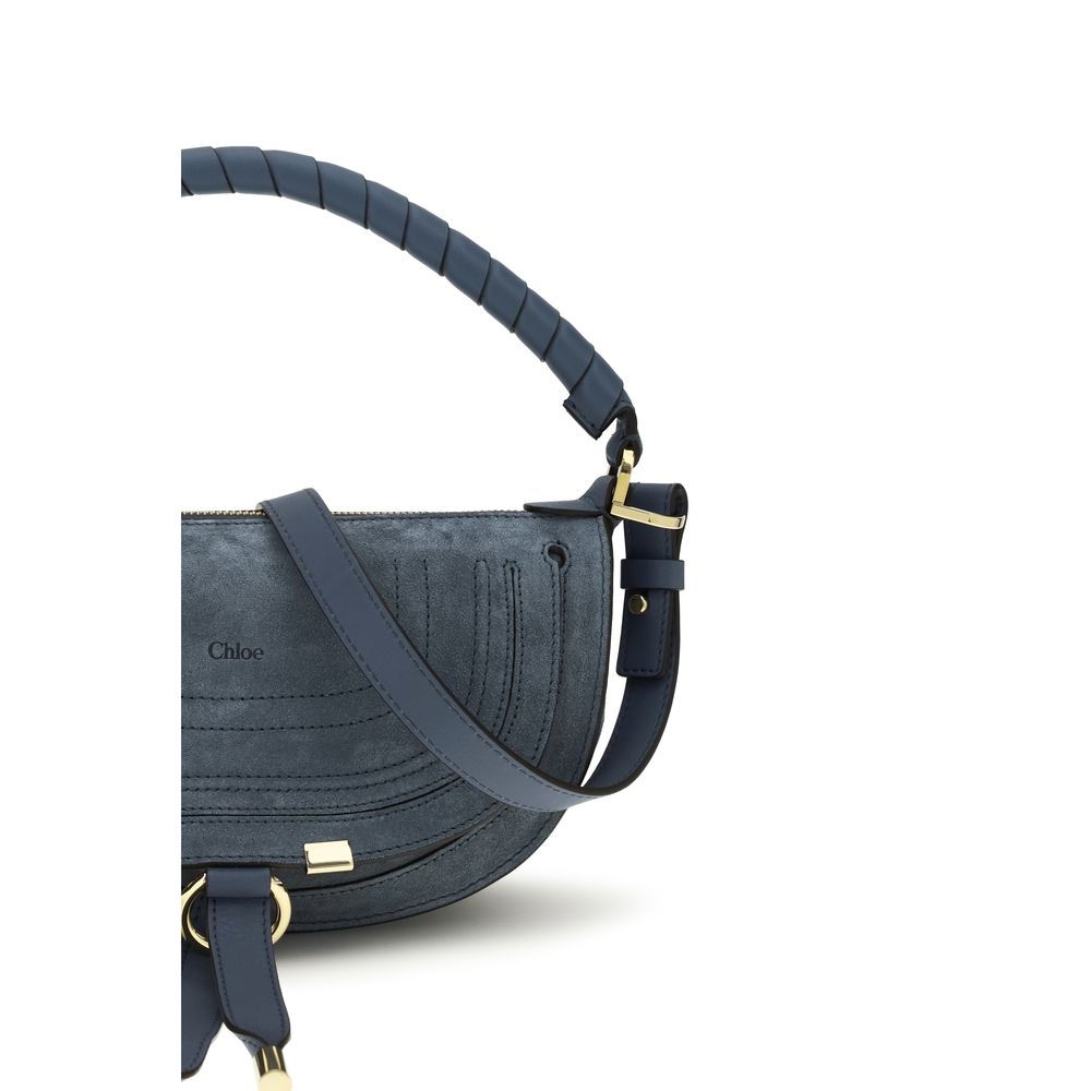 Chloé Blue Calf Leather Bos Taurus Shoulder Bag - Image 4