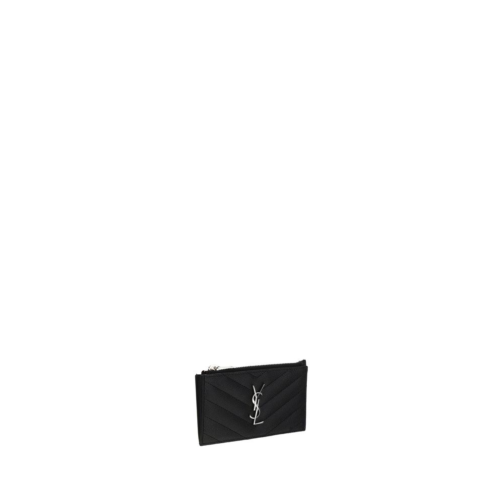 Saint Laurent Black Calf Leather Bos Taurus Wallet - Image 2