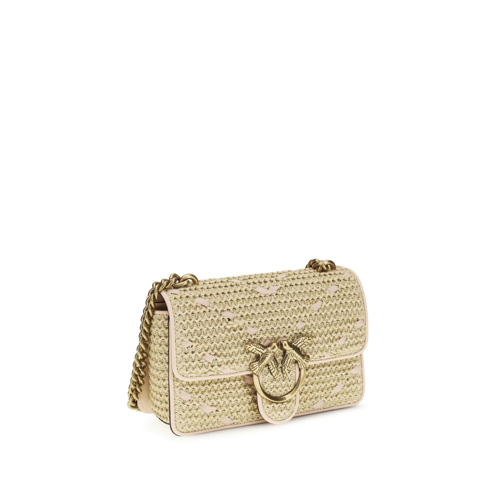 PINKO Beige Raffia Shoulder Bag - Image 2