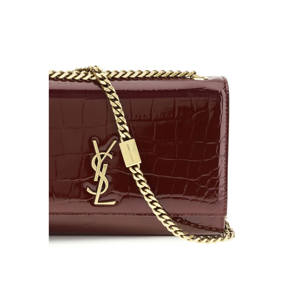 Saint Laurent Bordeaux Calf Leather Bos Taurus Shoulder Bag - Image 4