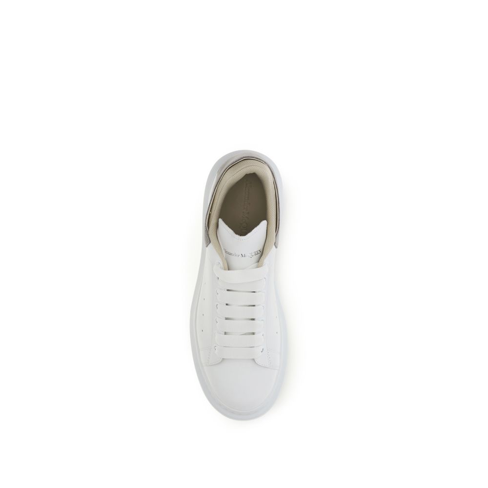 Alexander McQueen White Calf Leather Bos Taurus Chunky Sneakers - Image 4