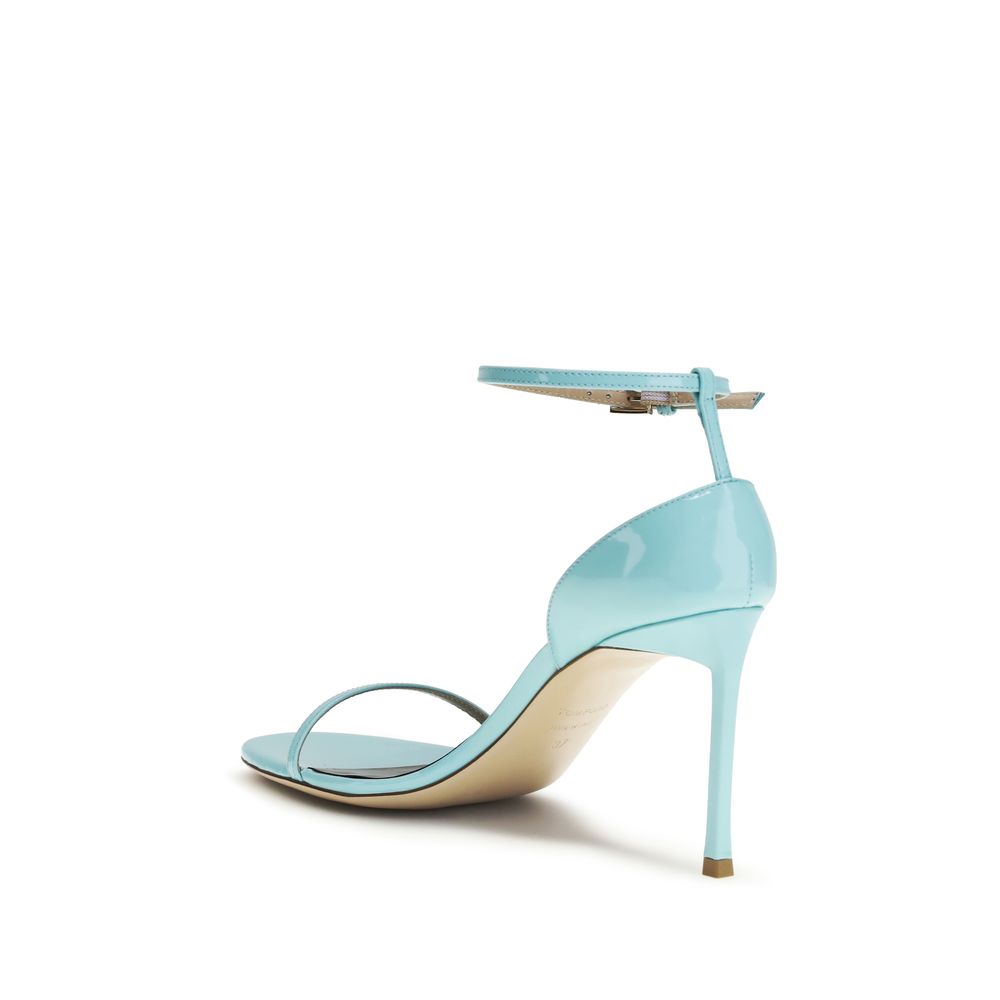 Tom Ford Blue Calf Leather Bos Taurus Stiletto Heel Sandals - Image 3