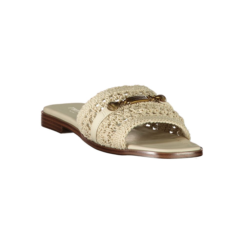 Twinset Beige Leather Women's Sandal - Image 2